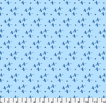 Flying South in Azul by Adam Trest for FreeSpirit Fabrics
