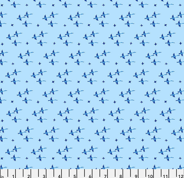 Flying South in Azul by Adam Trest for FreeSpirit Fabrics
