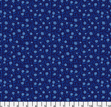 Fields of Flowers in Azul by Adam Trest for FreeSpirit Fabrics