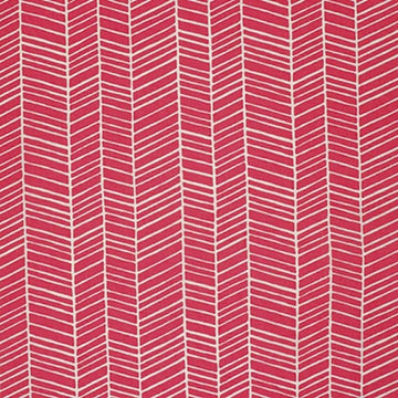 Flora Herringbone in Poppy by Joel Dewberry, red-orange quilting cotton with herringbone print