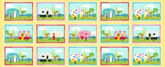 Quilt Camp 35 inch Panel by Barbara Jones