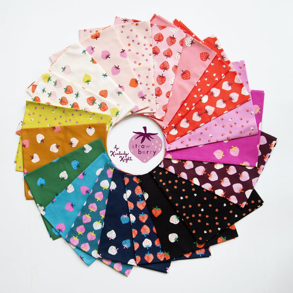 Strawberry 5" x 5" squares by Kimberly Kight