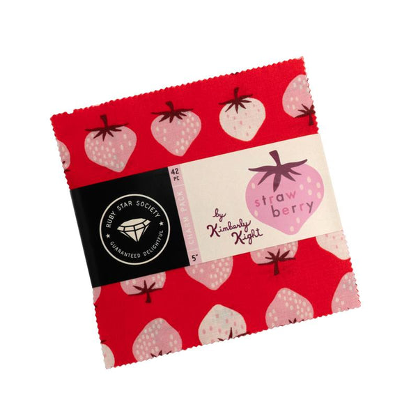 Strawberry 5" x 5" squares by Kimberly Kight