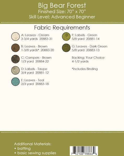 Big Bear Forest quilt pattern by Stacy Iest Hsu