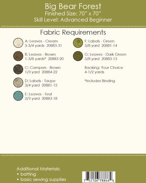 Big Bear Forest Quilt Kit