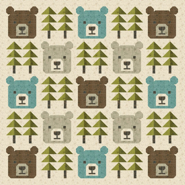 Big Bear Forest quilt pattern by Stacy Iest Hsu