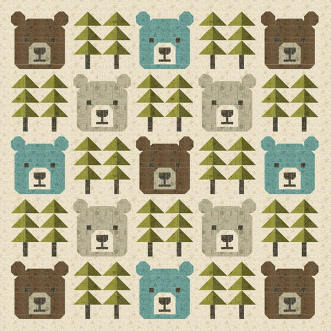 Big Bear Forest quilt pattern by Stacy Iest Hsu