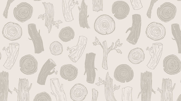 Foxtail Forest Woodcut in Tan by Dear Stella