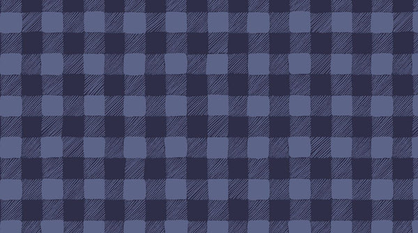 Trail Mix Gingham in Navy by Dear Stella