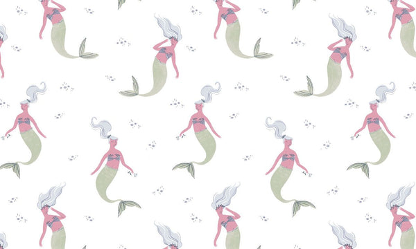 Into the Reef Sea Sirens on White by Dear Stella