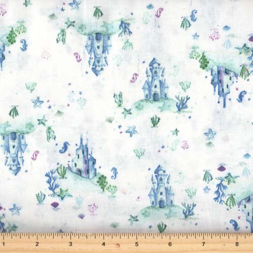 Life Aquatic Water Castle in Multi by Dear Stella Fabrics