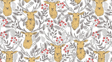 Timerland Stags on White by Dear Stella