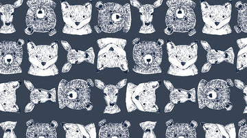 Blue Moon Woodland Critters on Folkstone by Dear Stella Designs