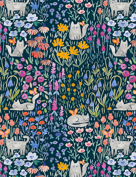 Here Comes The Sun Kitty Garden in Multi by Clara Jean