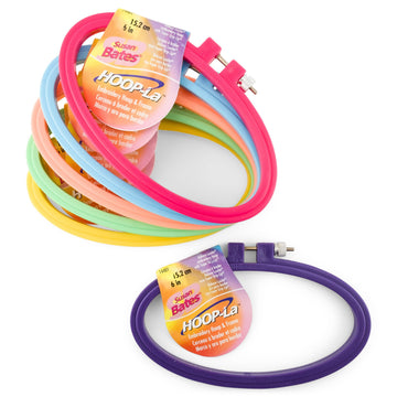Hoop-La 6 inch Embroidery Hoop by Susan Bates in six colors SUSAN-BATES-14401-006