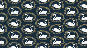 Black Swan Sleeping Beauty in Midnight by Dear Stella Stella-913-Midnight