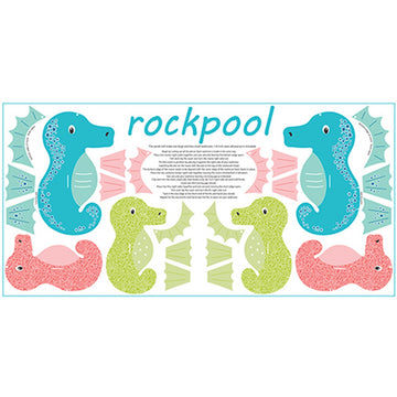 Rockpool Seahorse Doll Panel by Jodie Carleton for Ella Blue TE5040B