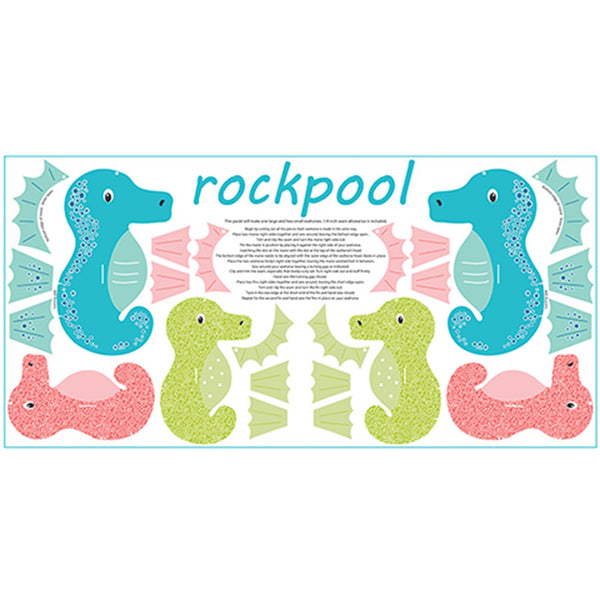 Rockpool Seahorse Doll Panel by Jodie Carleton for Ella Blue TE5040B