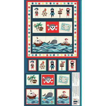 Pirates Pocket 23.5 inch Panel by The Henley Studio for Makower UK TP-1676-1