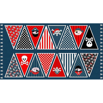 Pirates Bunting 23.5 inch Panel by The Henley Studio for Makower UK TP-1677-1