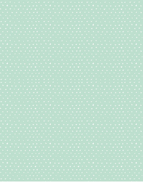 Dress Me Playground Hearts on Mint by Dear Stella Fabrics