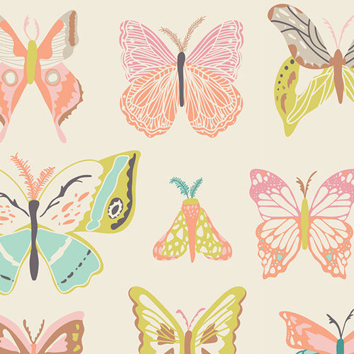 Winged Wingspan in Melon by Art Gallery Fabrics