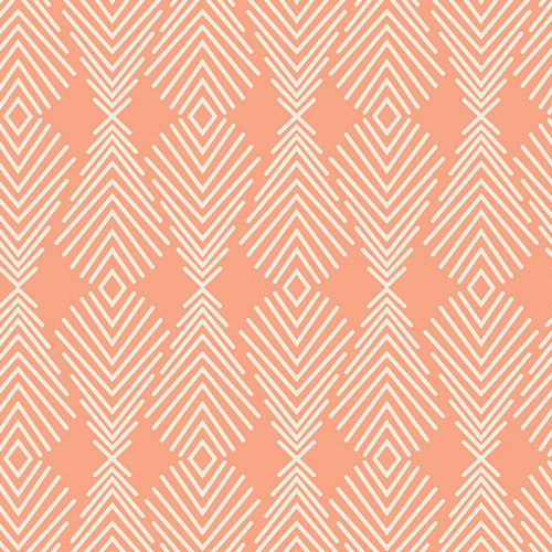 Winged Plumage in Apricot by Art Gallery Fabrics