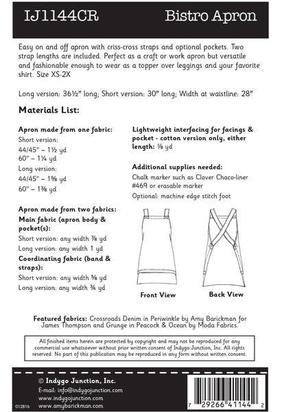 Bistro Apron Sewing Pattern