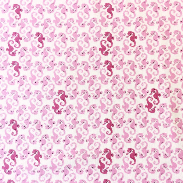 Mendocino Sea Horses in Pink by Heather Ross for Windham Fabrics