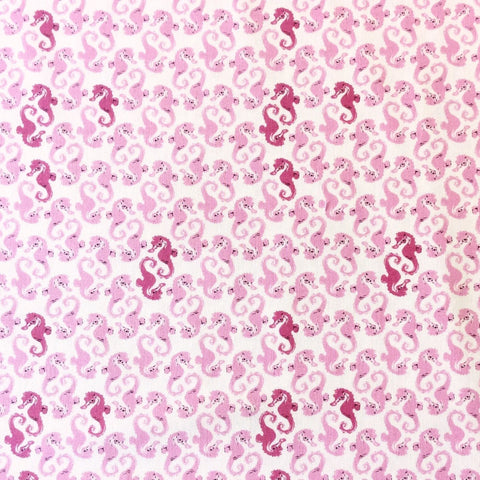Mendocino Sea Horses in Pink by Heather Ross for Windham Fabrics