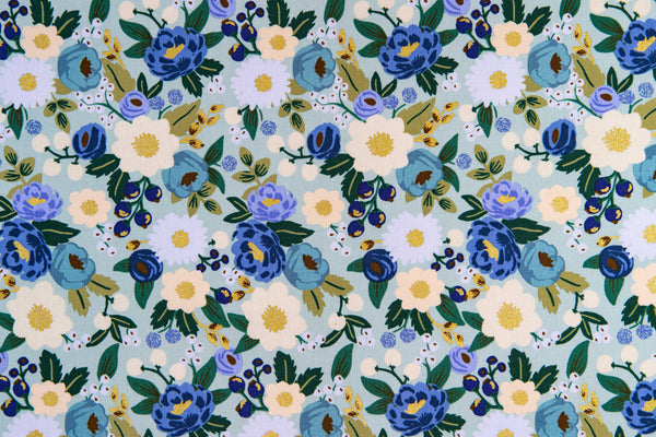 Vintage Garden Vintage Blossom in Mint Metallic by Rifle Paper Co