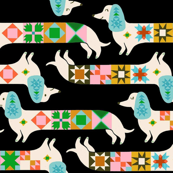 1-800-Notion Quilty Dog in Soft Black by Ruby Star Society RS5213-13