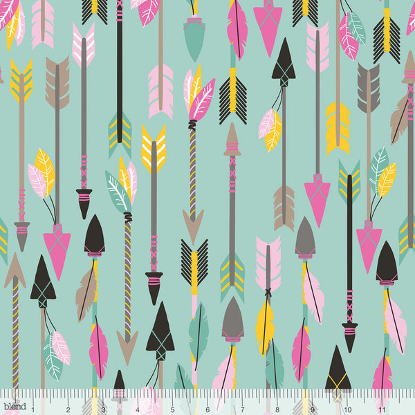 Luckie Quills and Arrows in Turquoise by Maude Asbury 101.115.06.2