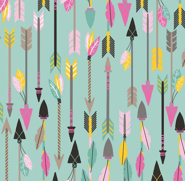 Luckie Quills and Arrows in Turquoise by Maude Asbury 101.115.06.2