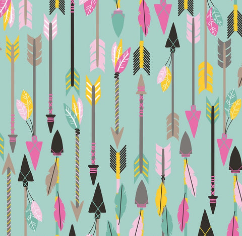 Luckie Quills and Arrows in Turquoise by Maude Asbury 101.115.06.2