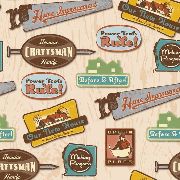 Hammer And Nails Craftsman Logo in Ivory by Peter Horjus 116.102.01.1