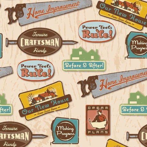 Hammer And Nails Craftsman Logo in Ivory by Peter Horjus 116.102.01.1