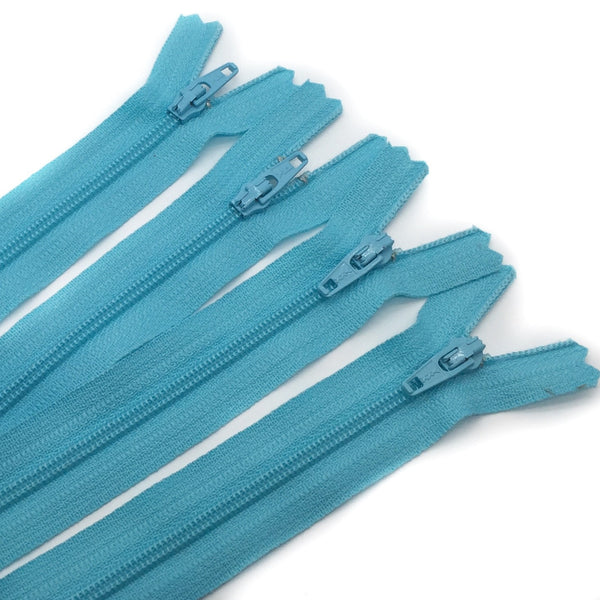 14" Zipper in Aquatennial by Atkinson Designs