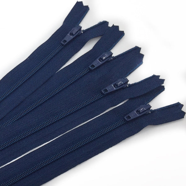 14" Zipper in Navy Blue by Atkinson Designs