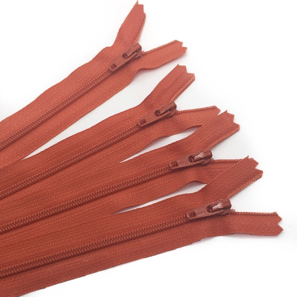 14" Zipper in Pumpkin by Atkinson Designs