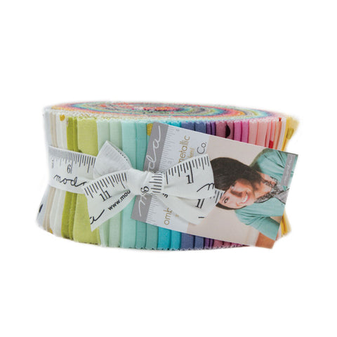 Ombre Confetti Metallic Jelly Roll 10807JRM by Moda