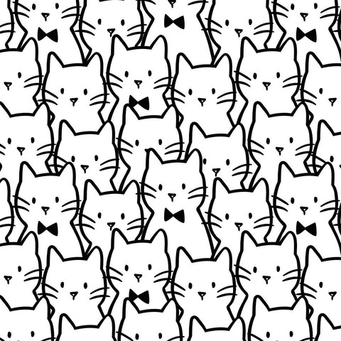 Meow Cat Cluster White