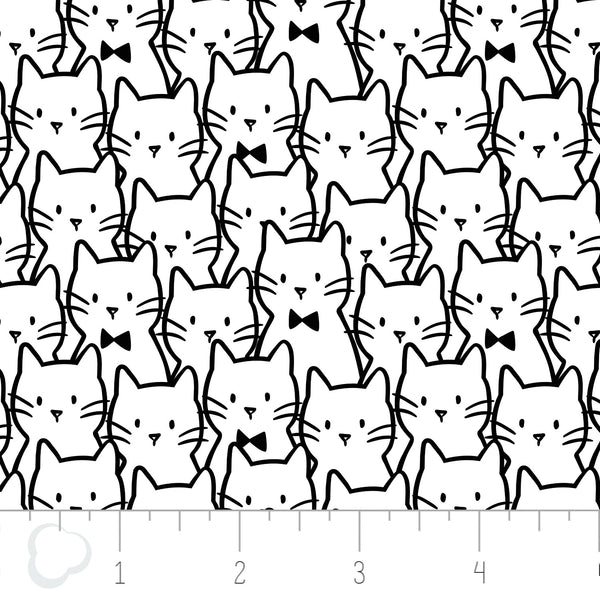 Meow Cat Cluster White