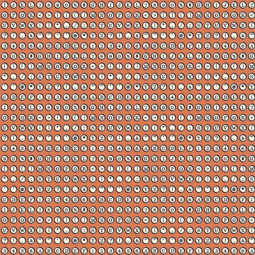 Typewriter Keys on Orange