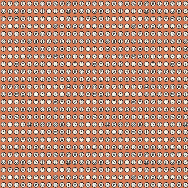 Typewriter Keys on Orange