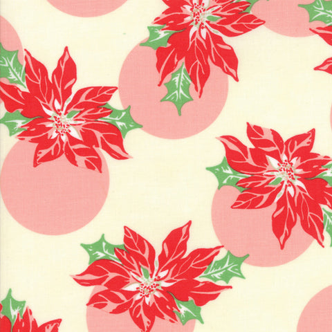 Swell Christmas Poinsettia Polka Dot Cream