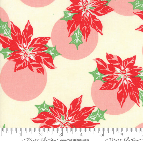 Swell Christmas Poinsettia Polka Dot Cream