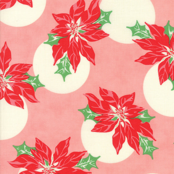 Swell Christmas Poinsettia Polka Dot Pink