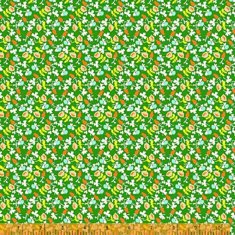 Lucky Rabbit Calico in Green by Heather Ross 37027A-6