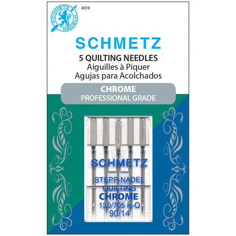 Schmetz Sewing Machine Chrome Quilting Needles 90/14